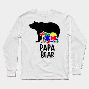 Autism Awareness Month Papa Bear Long Sleeve T-Shirt